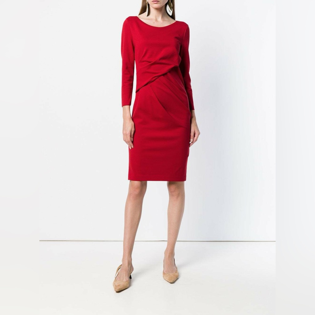 Emporio Armani Bateau Neckline Knee-Length Dress Size 42/ 6